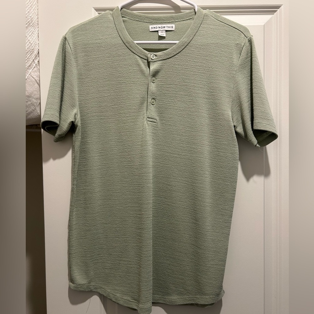 And Now This Men's Green Henley Shirt